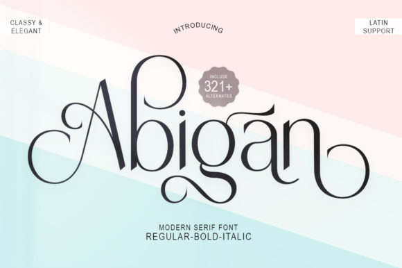Abigan: The Elegant Serif Font for Makers