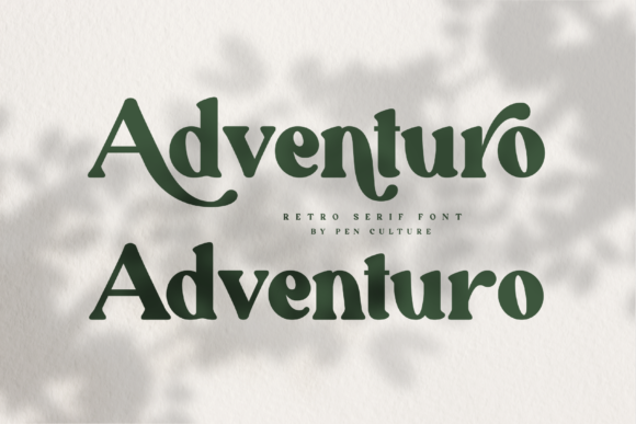 Adventuro: A Retro Serif Font for Editorial Design