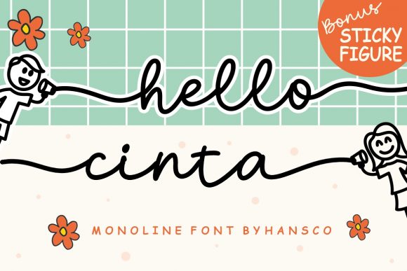 Hello Cinta Typeface for Elegant Editorial Design