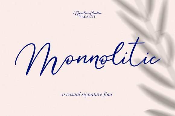 Monnolitic Font for Elegant Craft Designs