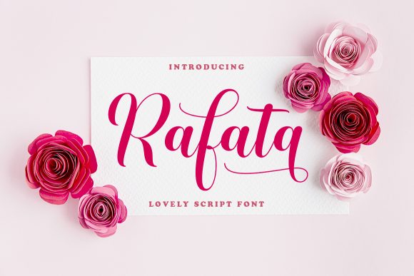 Rafata: A Romantic Script Handwritten Typeface for Editors