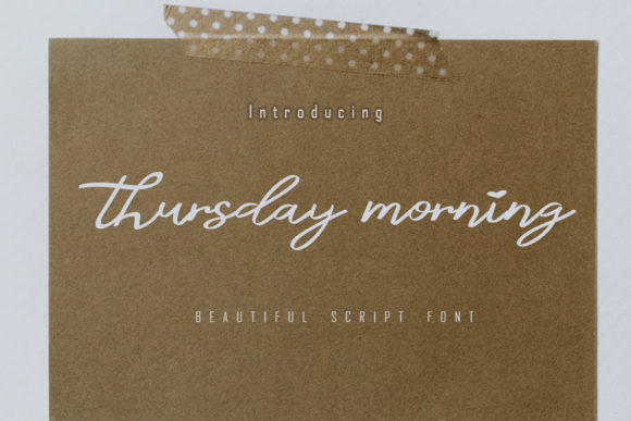 Thursday Morning: A Unique Script Handwritten Font for Web Design