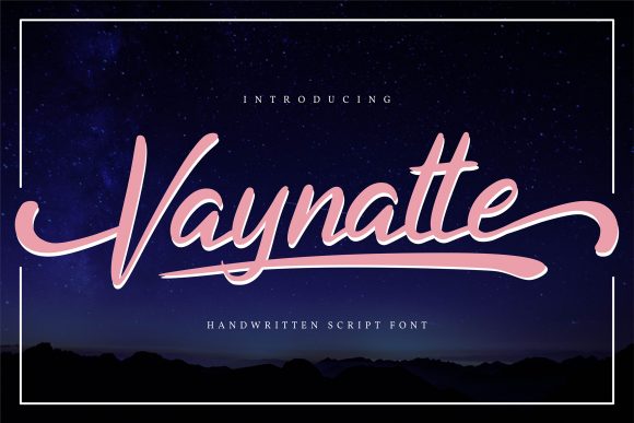 Vaynatte: A Sweet Handwritten Font for Editorial Design